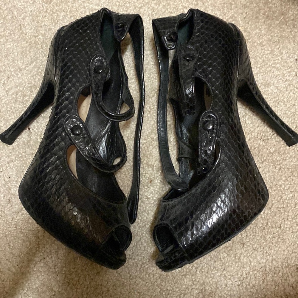Christian Dior snake skin heels